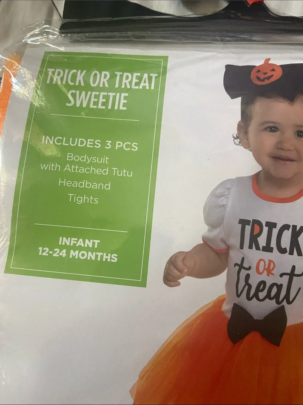 Trick or Treat Sweetie Orange Tutu Infant Costume